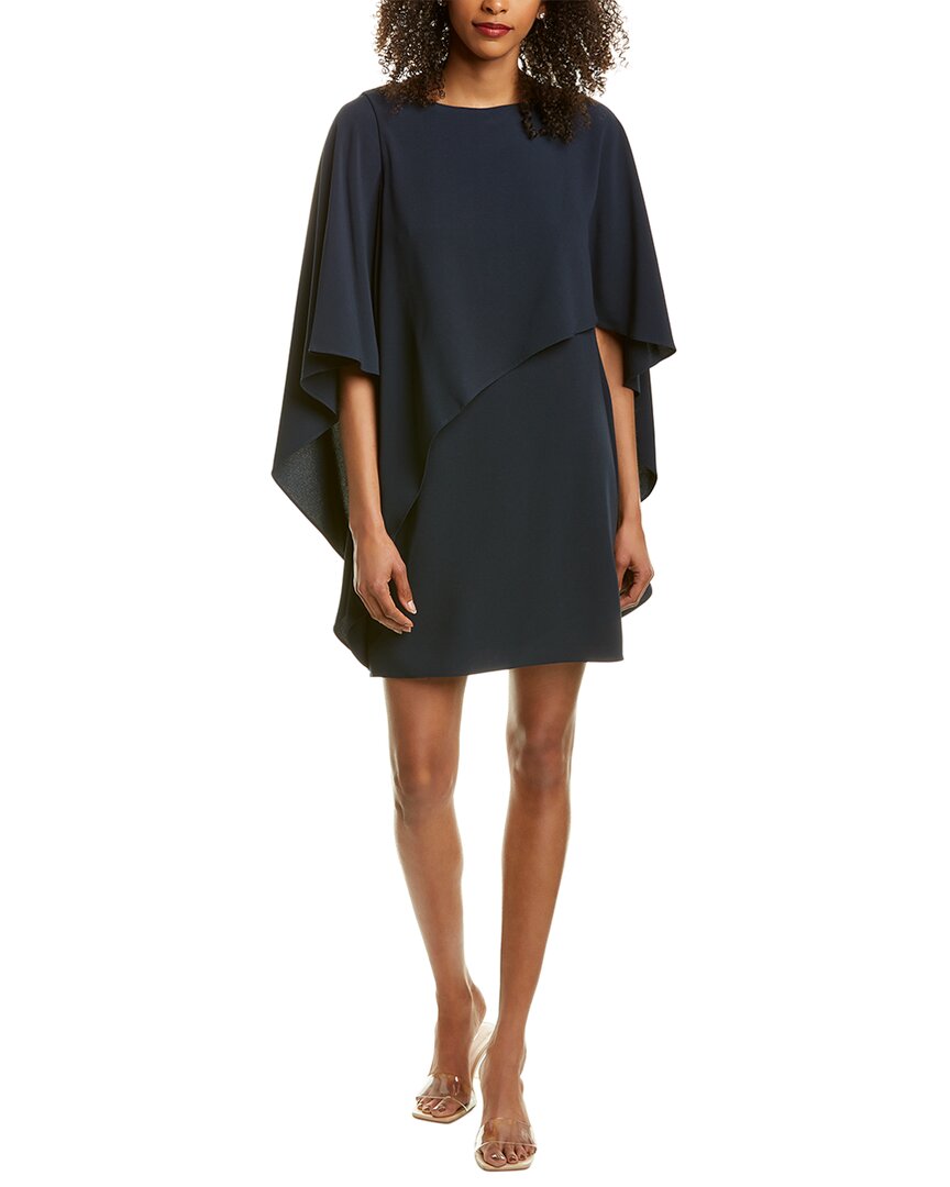 Image of Halston Blair Cape Mini Dress