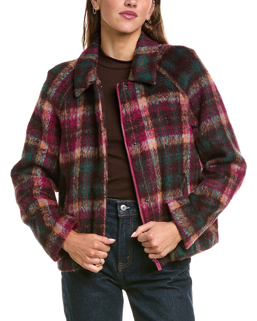 Scotch & Soda Skye Brushed Jacket In Pink
