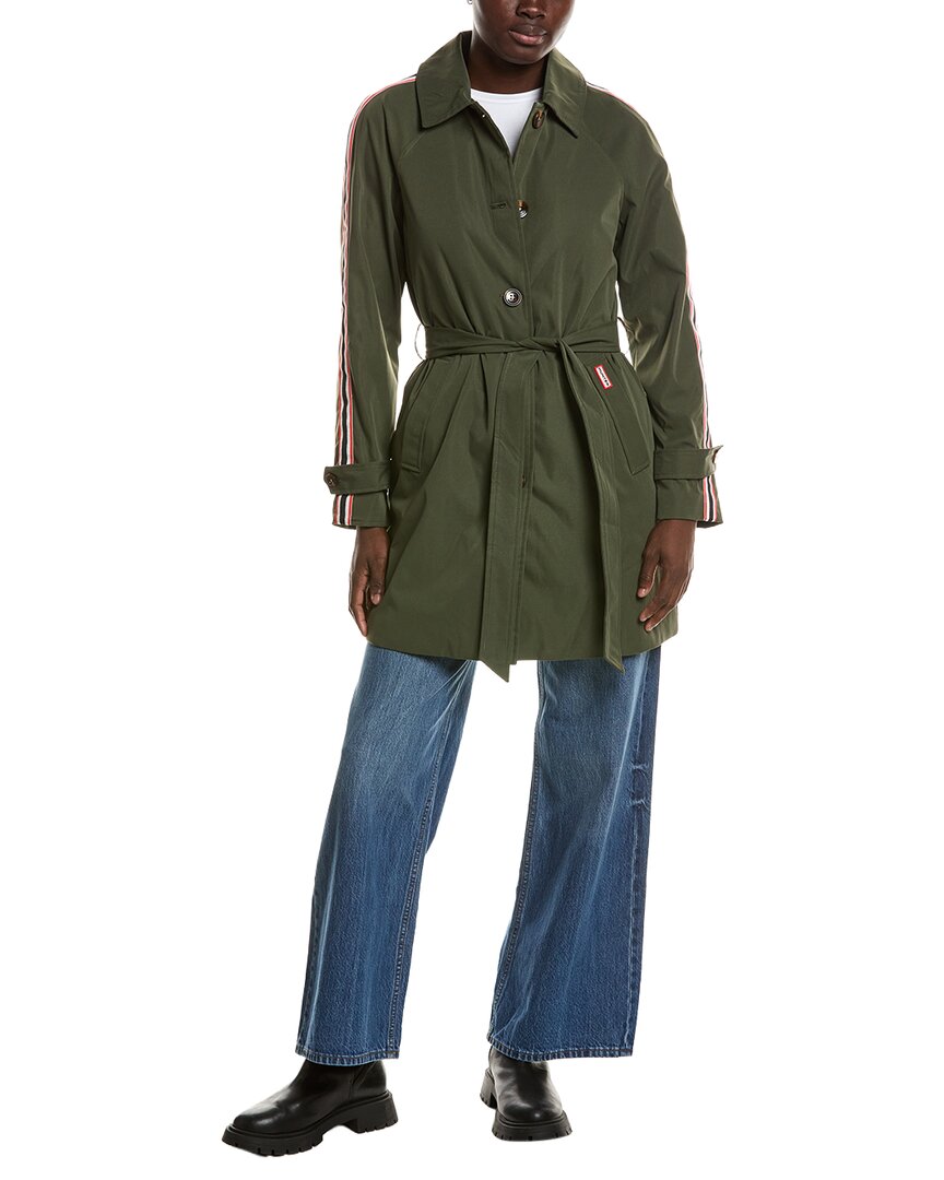 Hunter Medium Trench Coat In Green