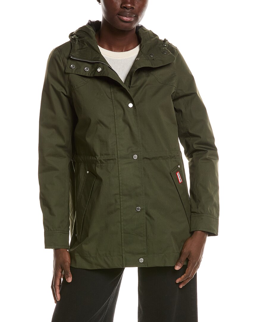 Hunter Adela Waterproof Classic Rain Jacket In Green