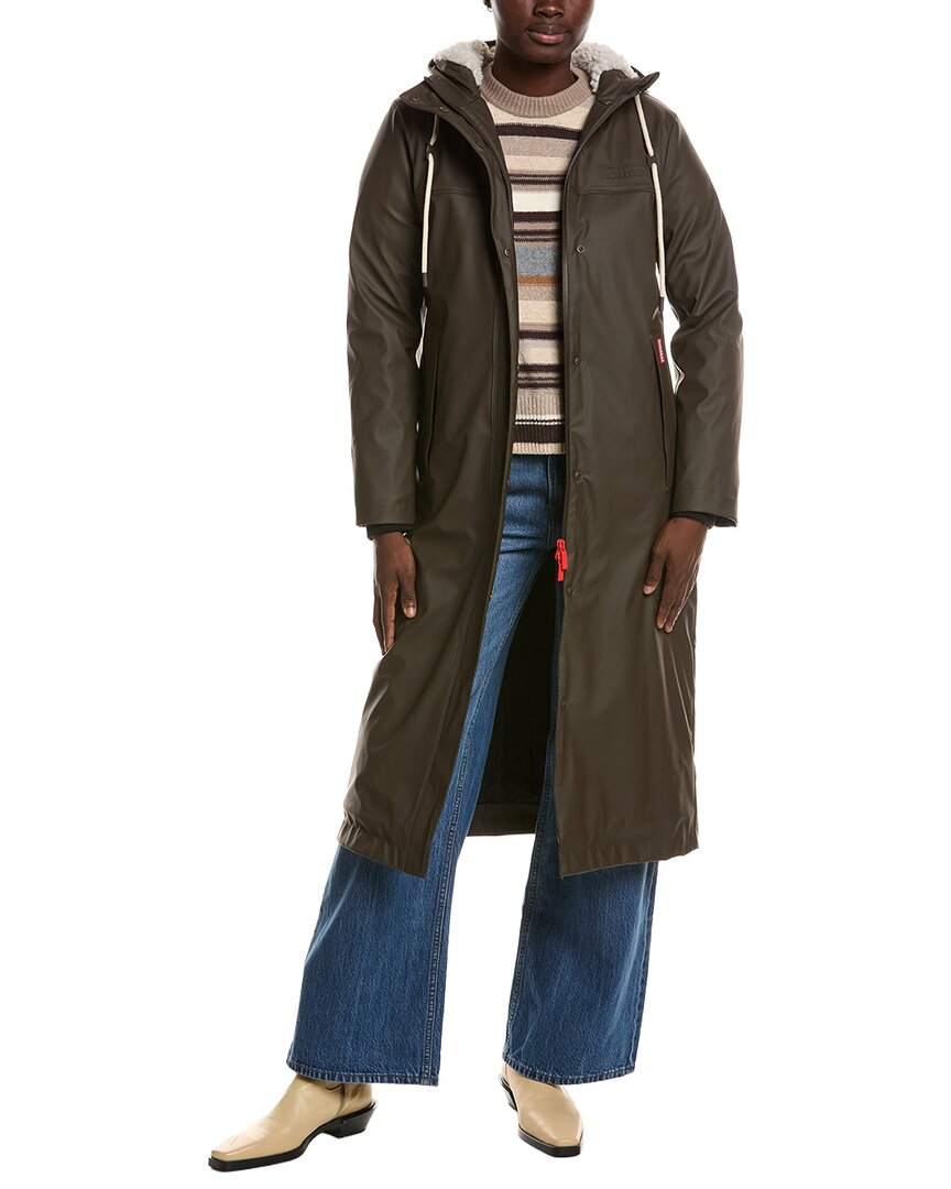 Hunter Acacia Rubberized Mid Length Rain Jacket In Multi