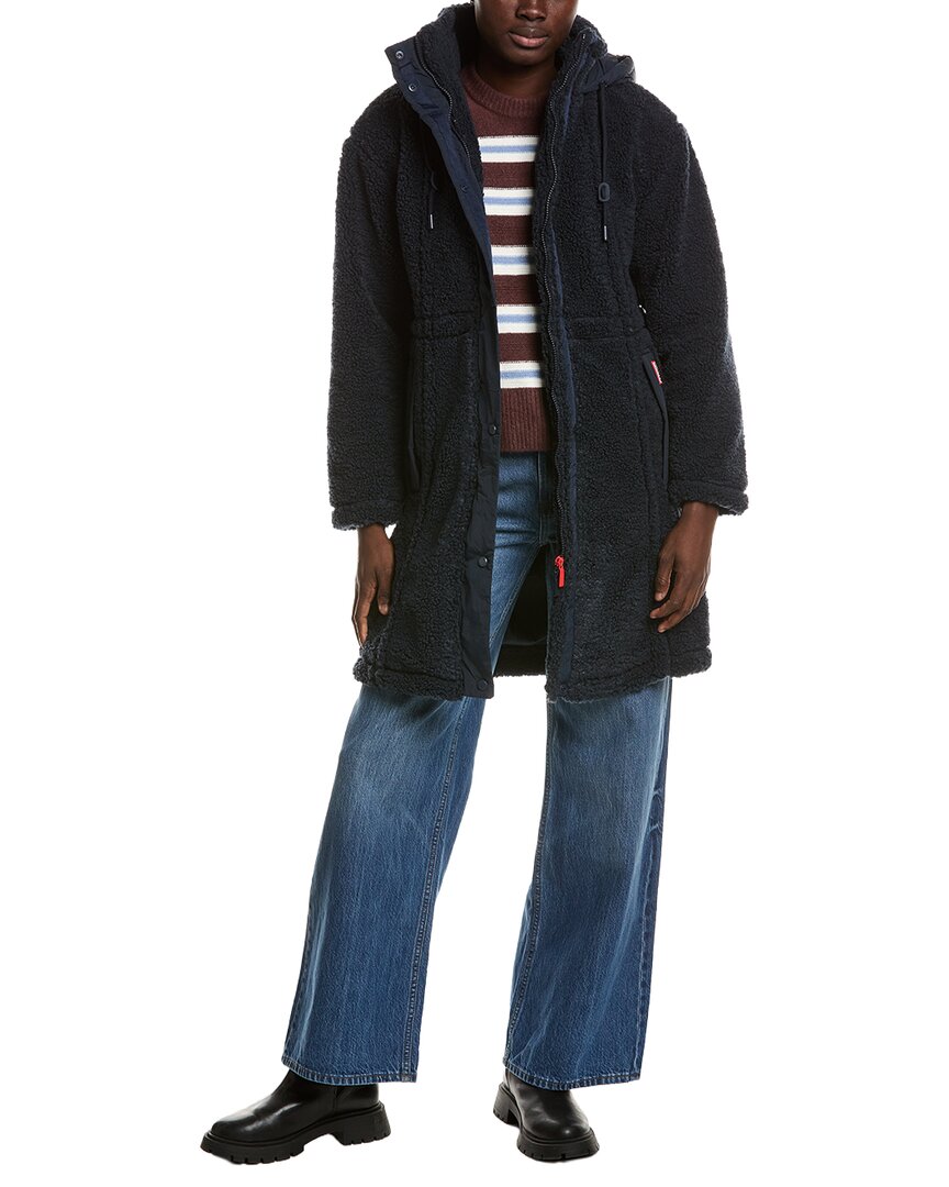 Hunter London Canvas Short Chic Lady Jacket In Blue