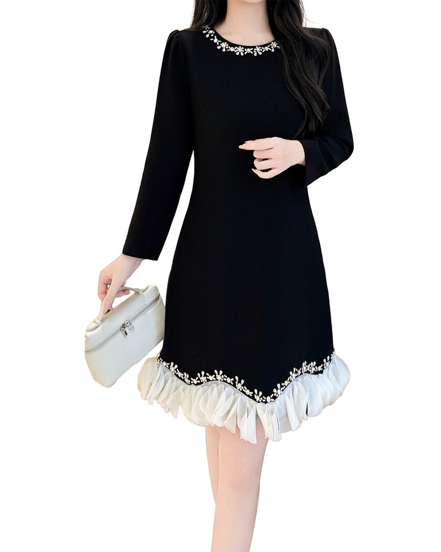 Brc By Burryco Solid Mini Dress In Black
