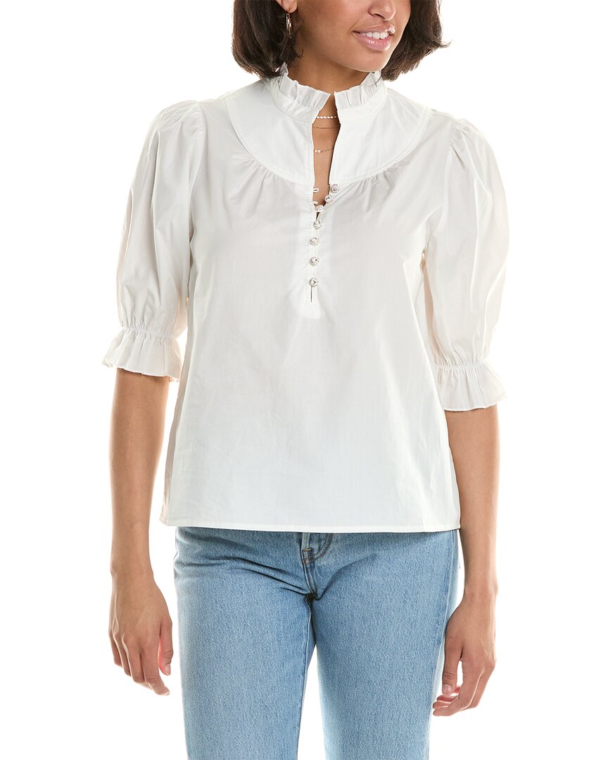 Shop Flora Bea Nyc Edith Top In White