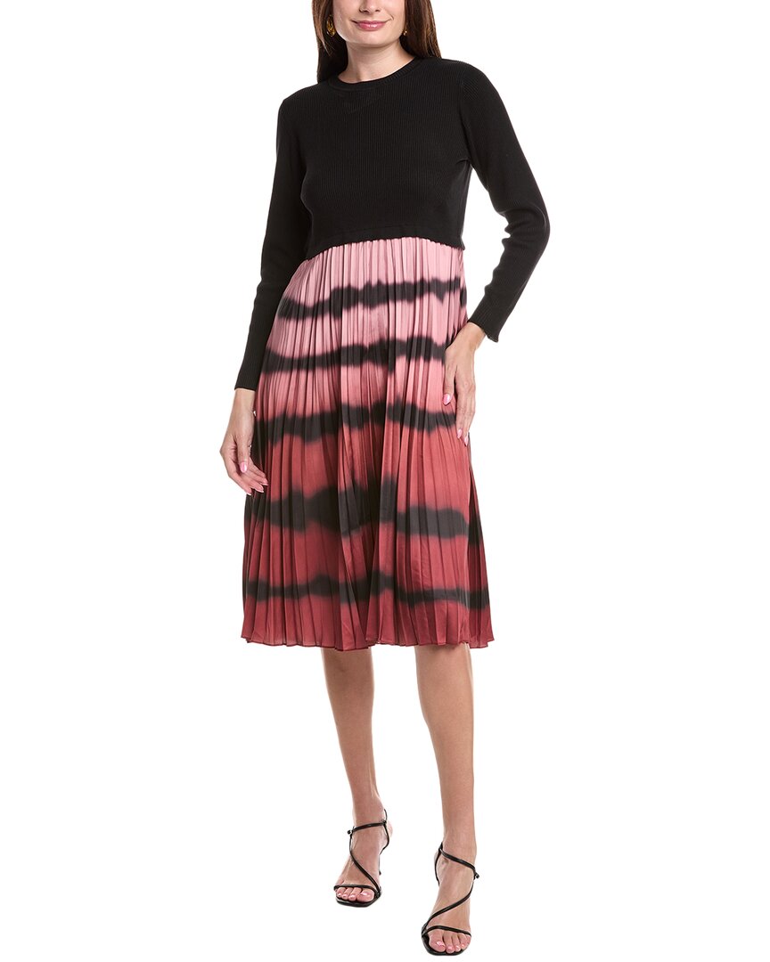 Nanette Lepore Nanette  Pleated Midi Dress In Black