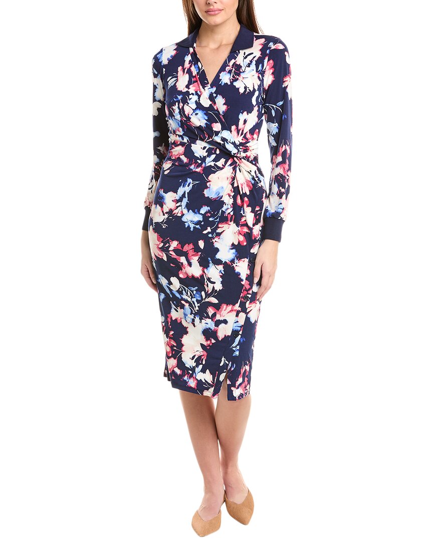 JONES NEW YORK JONES NEW YORK TWIST WRAP MIDI DRESS