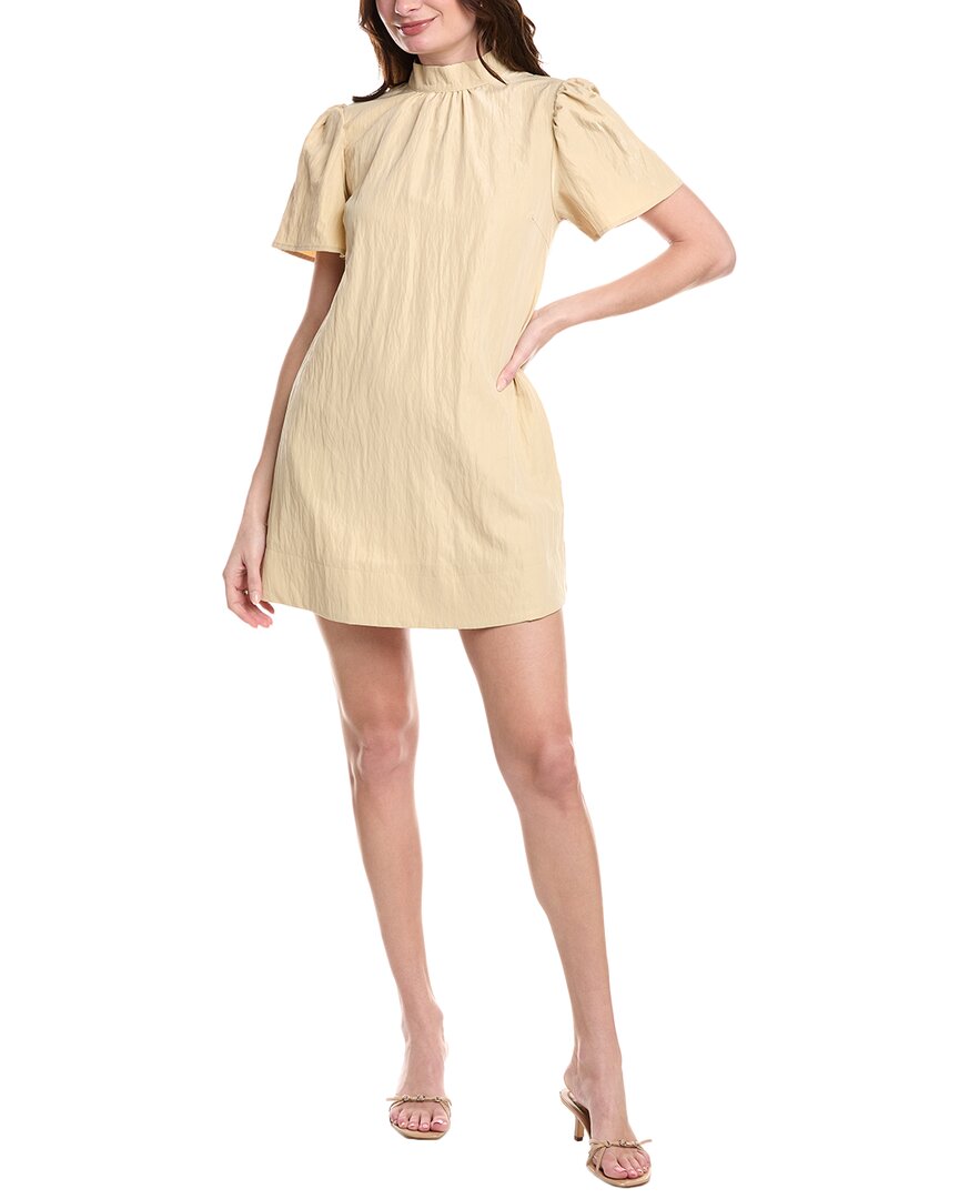 Marion Tie-back Shift Dress In Beige