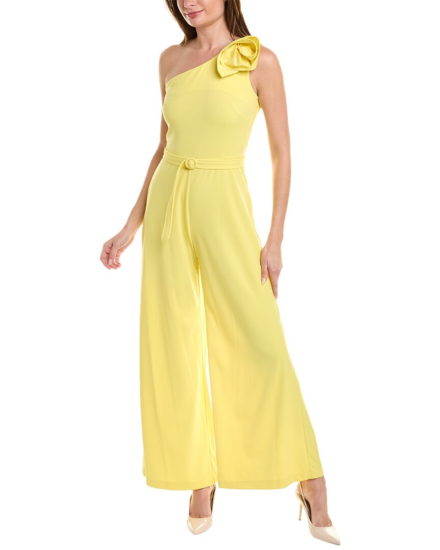 Shop Maison Tara One-shoulder Savannah Jumpsuit In Yellow