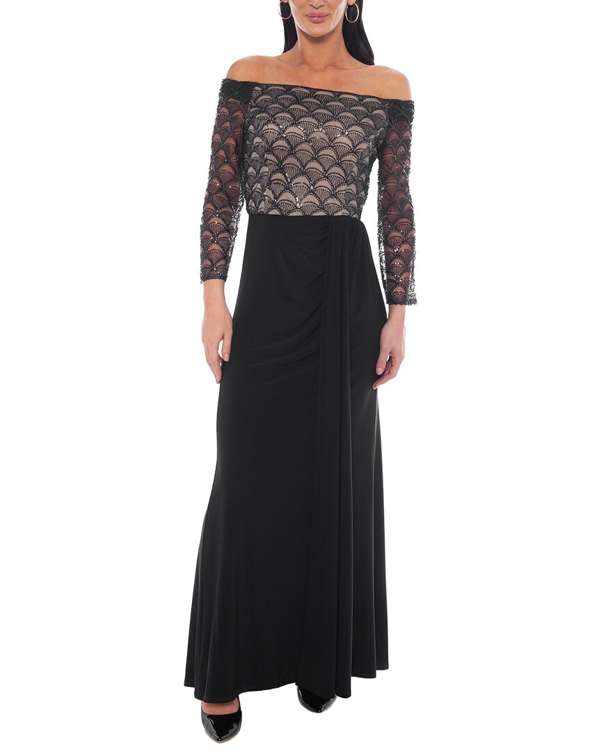 Oleg Cassini Maxi Dress In Black