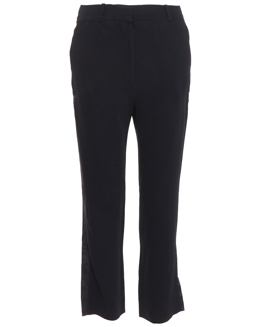 Pre-owned Givenchy Silk Trim Flare Cropped Trouser