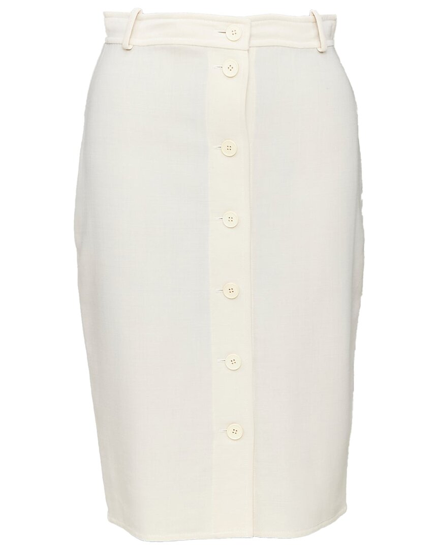 Pre-owned Hermes Hermès Virgin Wool Blend Pencil Skirt