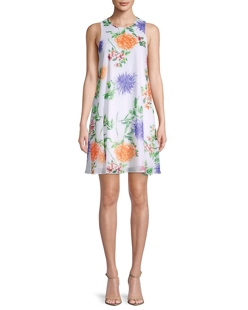 Image of Calvin Klein Floral-Print Mini Dress