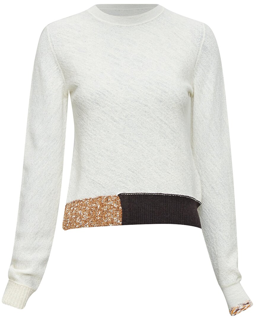 Pre-owned Celine Wool Colorblock Hem Sweater, Size Int Xs (authentic Pre-loved)