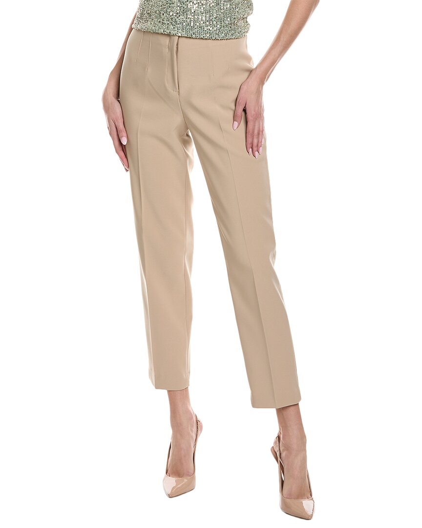 Shop Anne Klein Fly Front Hollywood Waist Pant In Brown