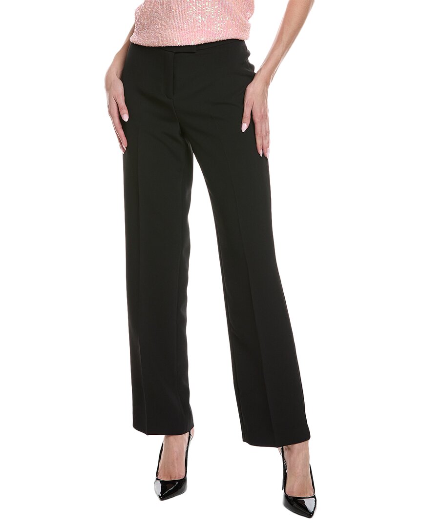 Shop Anne Klein Fly Front Extend Tab Trouser In Black
