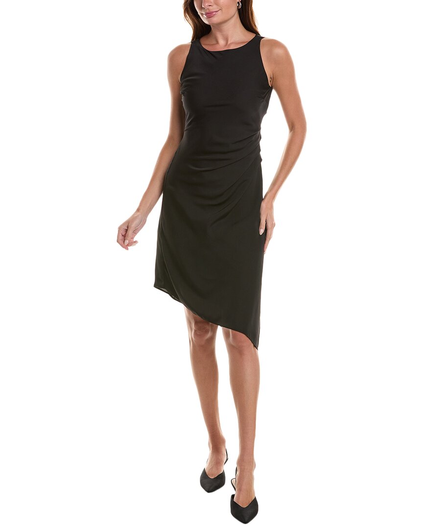 Bcbg Ny Boatneck Midi Dress In Black Bcbg Ny Boatneck Midi Dress In Black