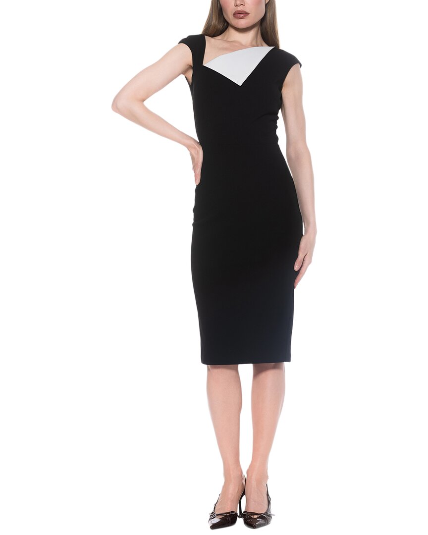Alexia Admor Destiny Cap Sleeve Midi Sheath Dress In Black