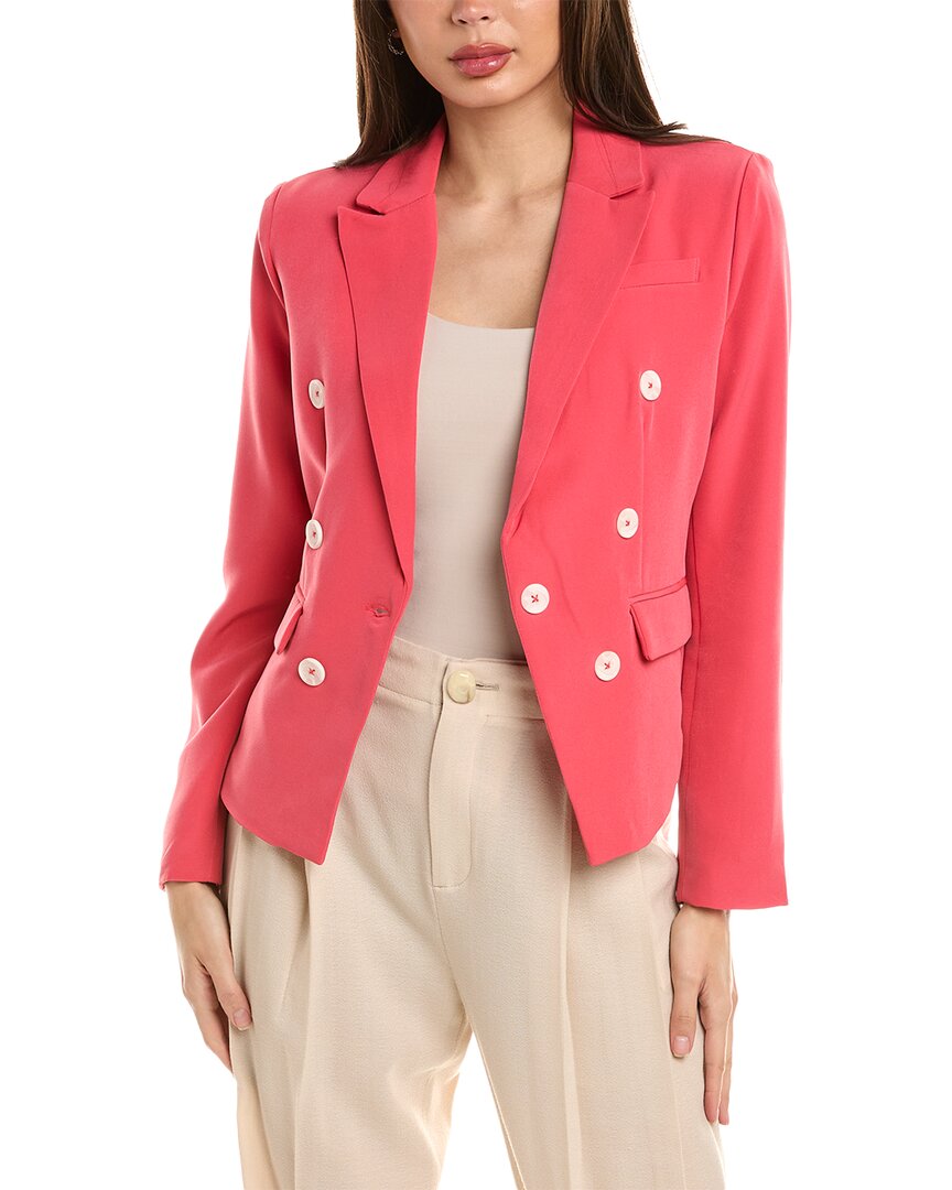 Shop Ellen Tracy Cropped Blazer In Pink