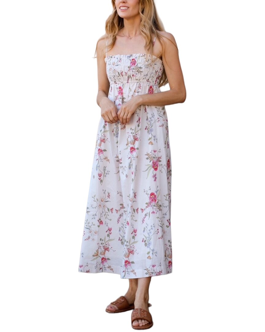 Hermoza Margot Smocked Midi Dress In Gmw
