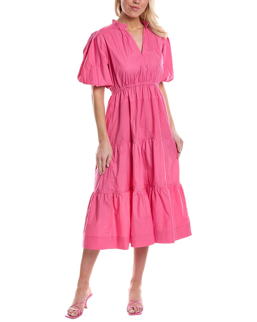 Bella Tu Becca Midi Dress In Pink