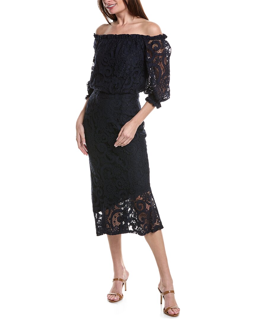 Nanette Lepore Nanette  Valentina Re-embroidered Maxi Dress In Black