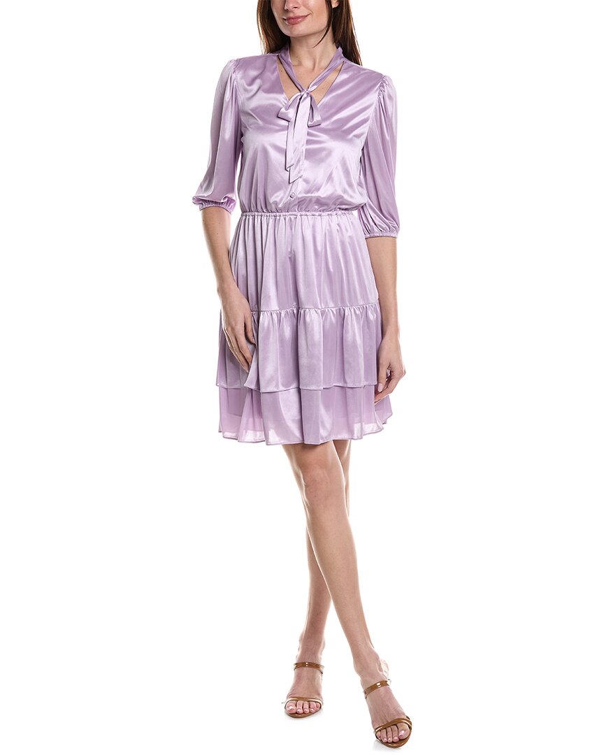 Nanette Lepore Nanette  Molly Shine Mini Dress In Purple