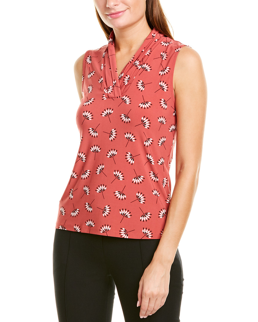 Image of Anne Klein Pearly Dot Triple Pleat Top