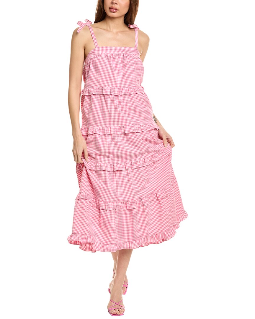 Flora Bea Nyc Carey Midi Dress In Pink