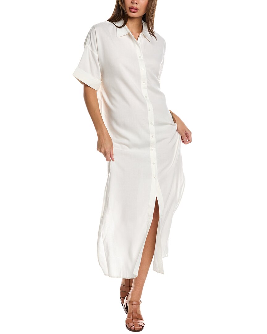 Rachel Parcell Button-down Maxi Dress In White