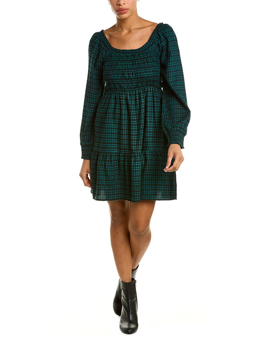 Lucky Brand Smocked Bodice Dress In Green | ModeSens