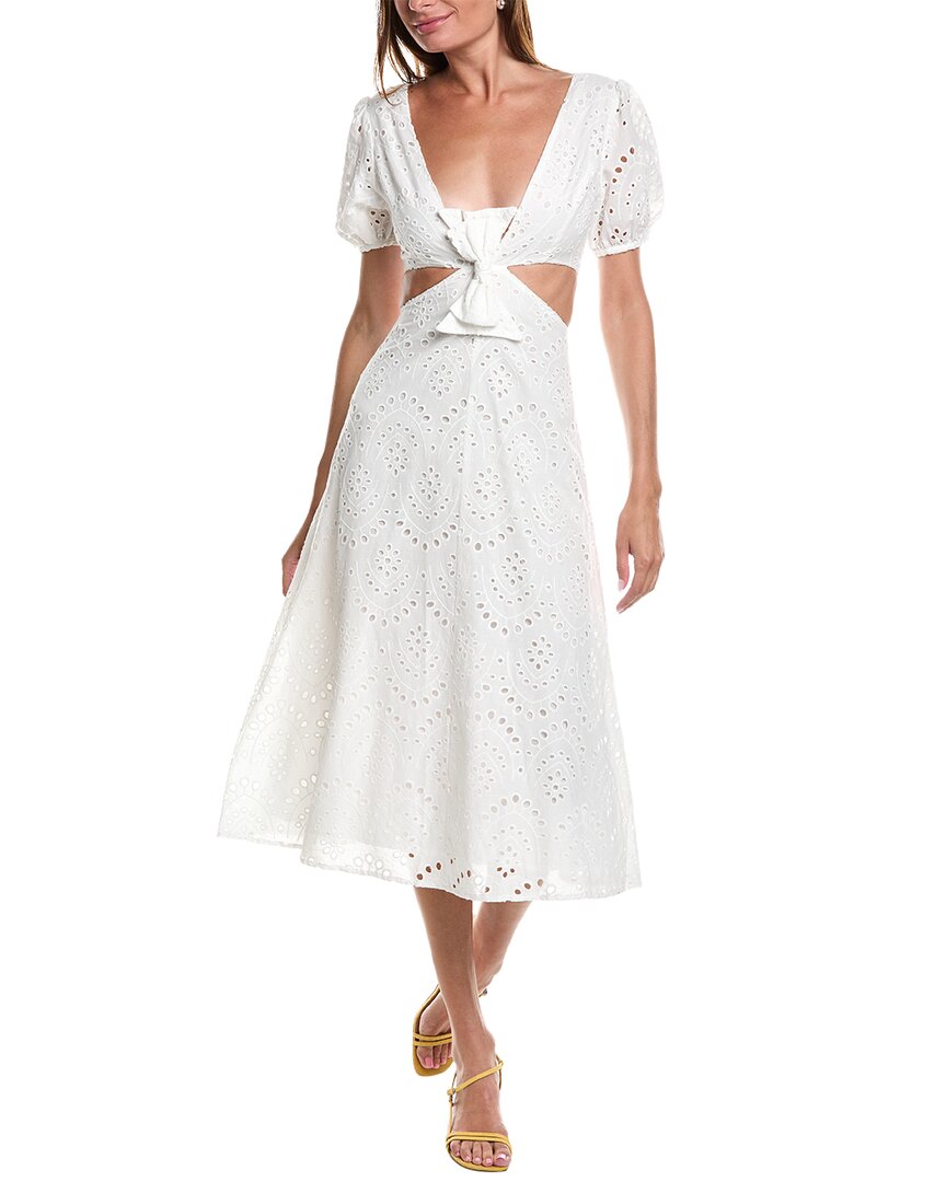 Jl Luxe Eyelet Maxi Dress In White