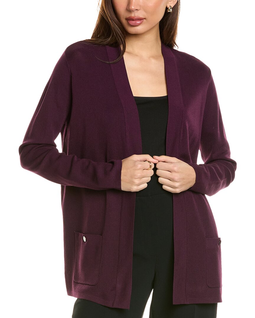 Shop Anne Klein Malibu Cardigan In Purple