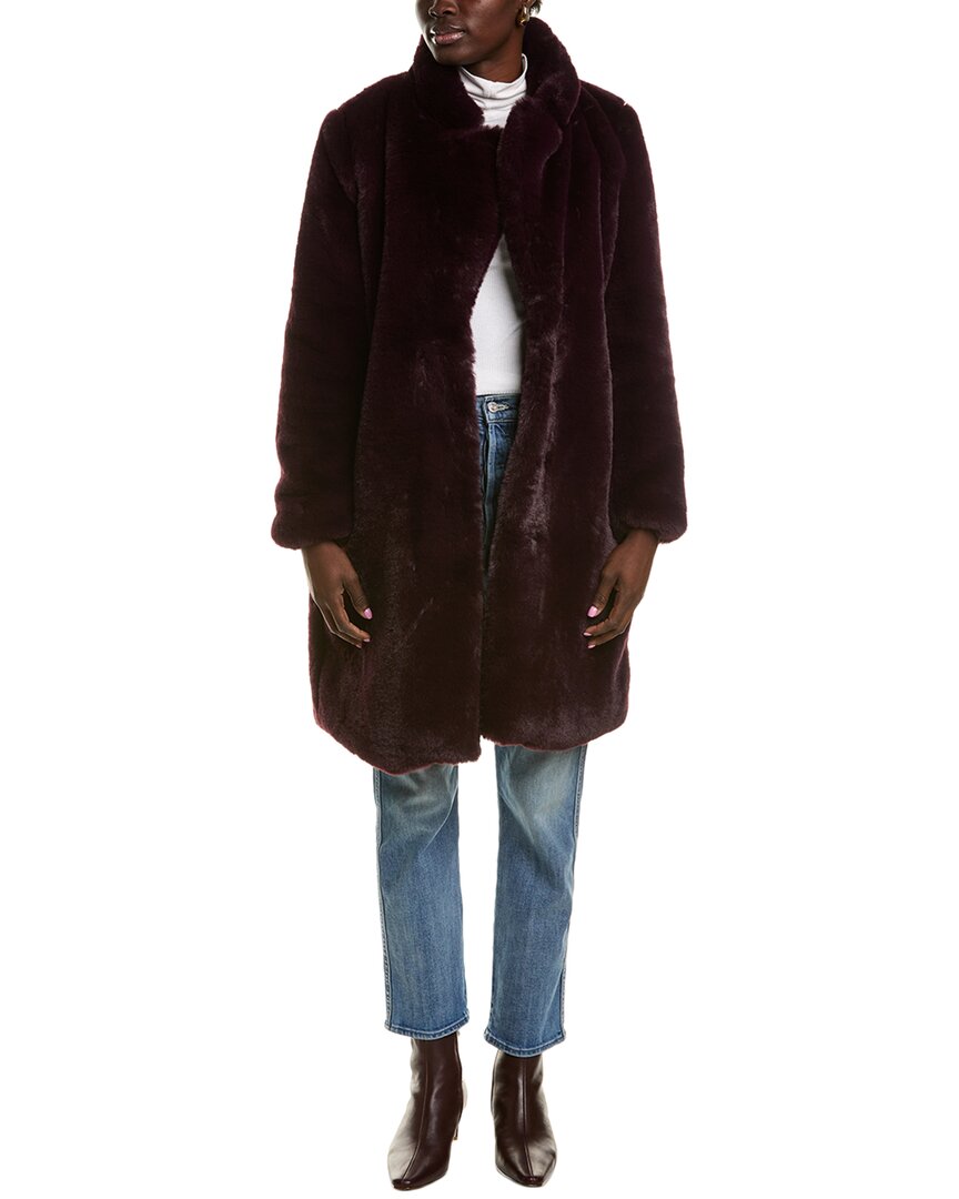 Shop Anne Klein Coat In Purple