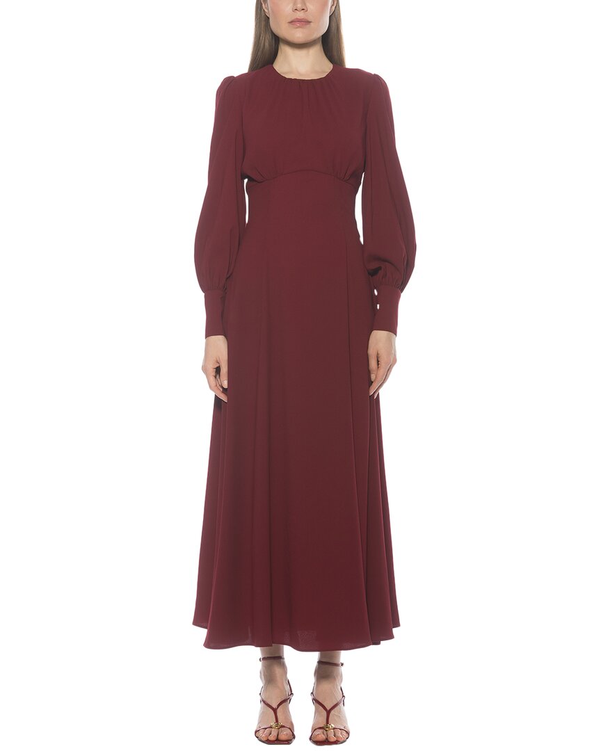 Alexia Admor Yesenia Long Sleeve Empire Waist Maxi Dress In Burgundy