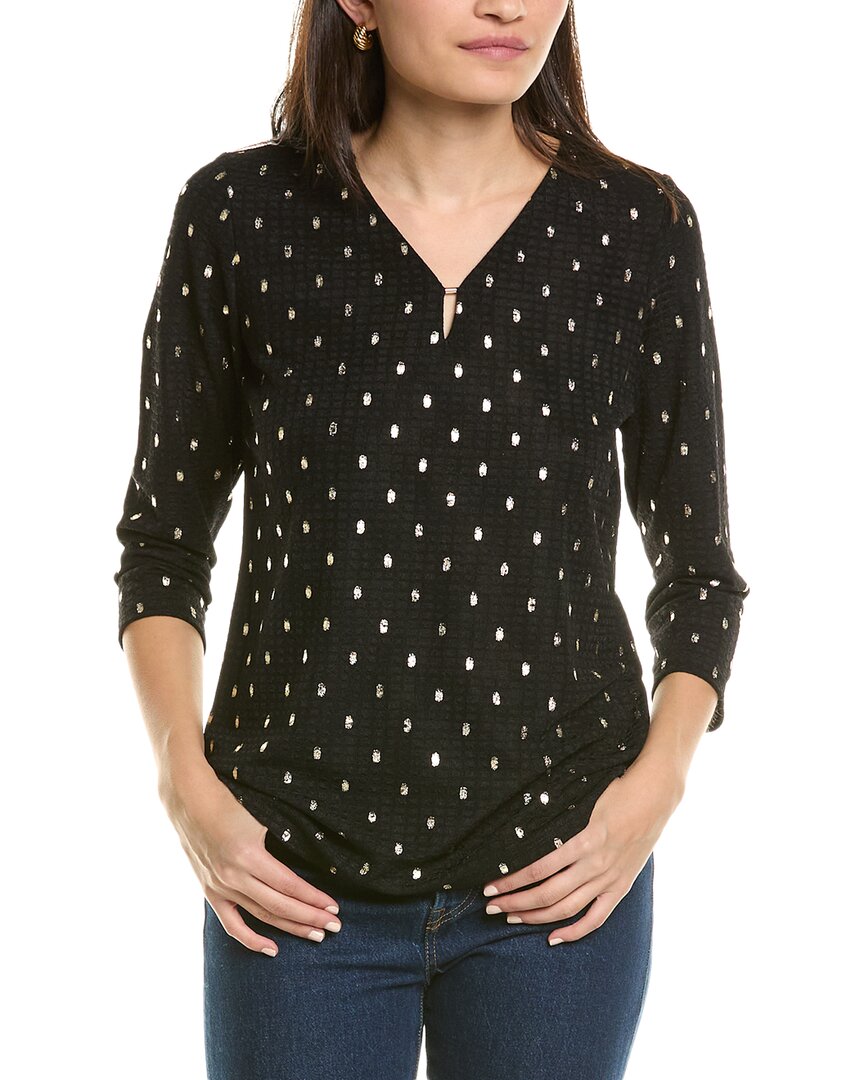 JONES NEW YORK JONES NEW YORK FOIL DOT BLOUSE 