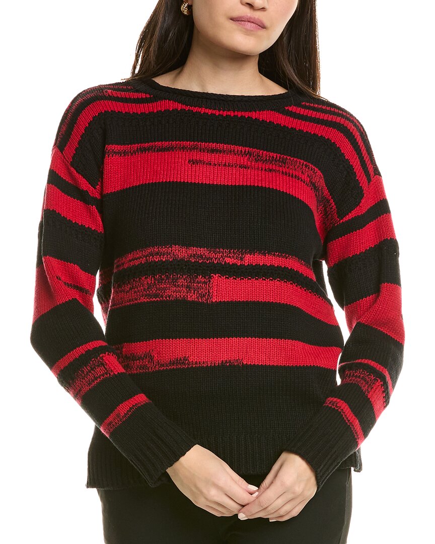 Shop Jones New York Stripe Sweater In Red