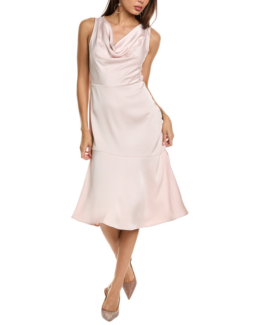 Sam Edelman Drape Neck A-line Dress In Pink
