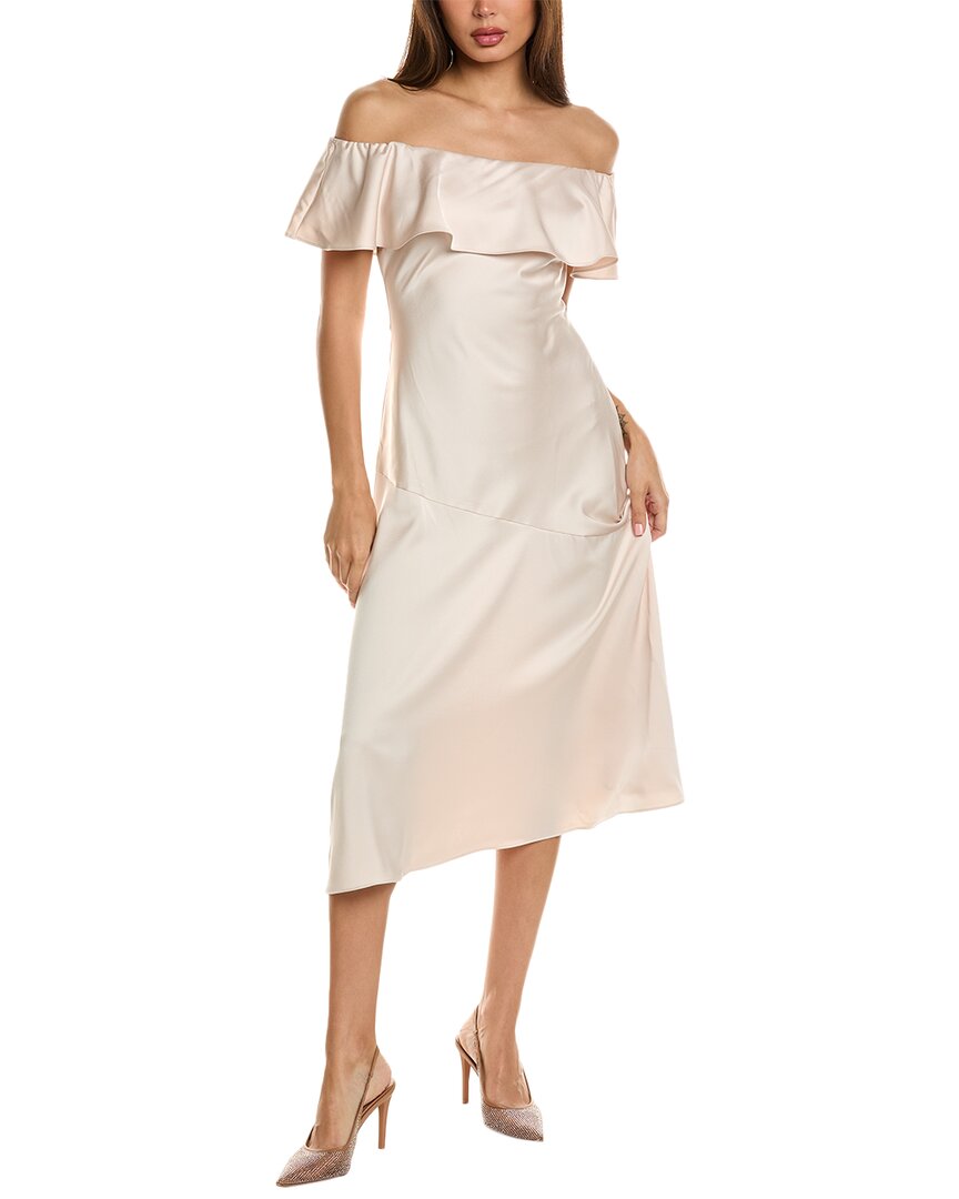 Shop Sam Edelman Off-the-shoulder A-line Dress In Brown