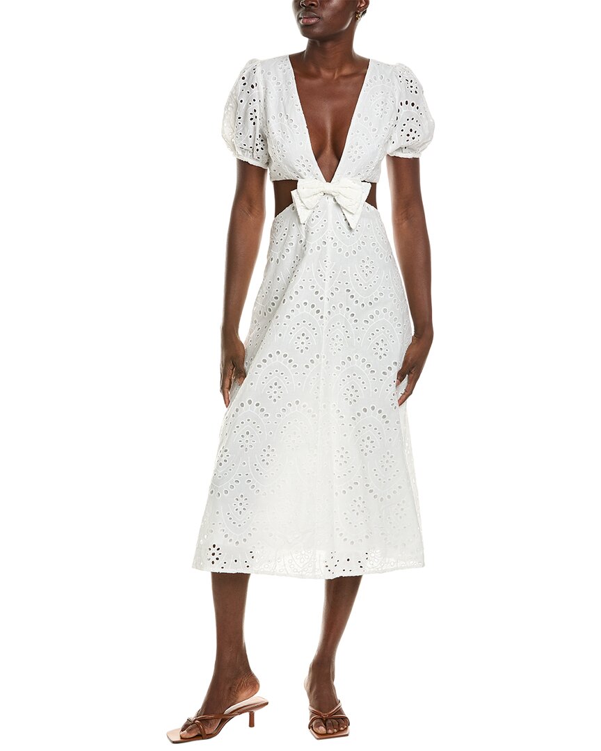 Opt O.p.t. Retsina Midi Dress In White