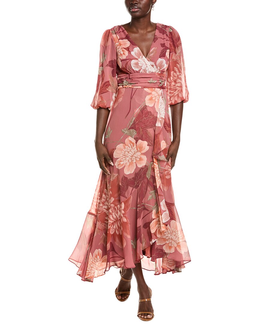 Chiffon Maxi Dress in Pink