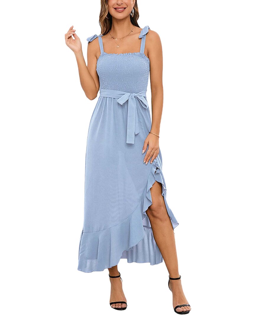 Vera Dolini Midi Dress In Blue