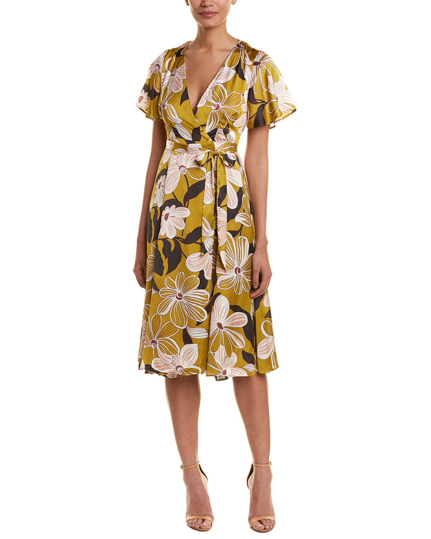 Hutch Wrap Dress Women's Yellow Xs | eBay