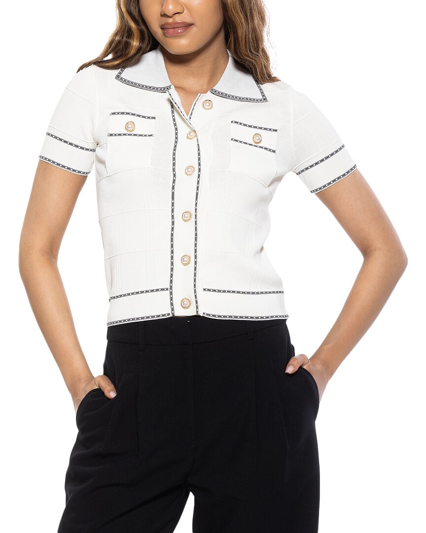 Alexia Admor Women's Arya Short Sleeve Knit Cardigan