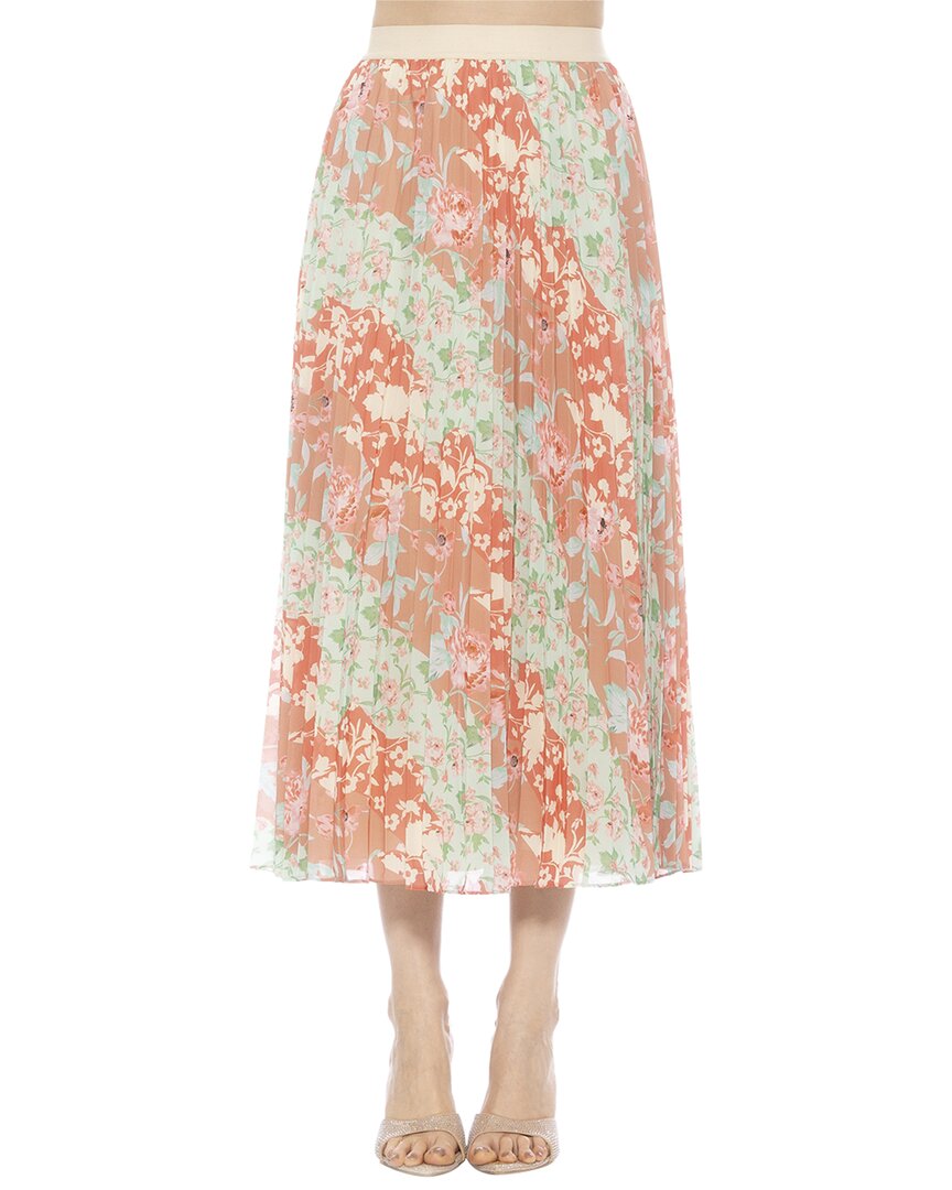 Alexia Admor Kesia Midi Chiffon Pleated Skirt