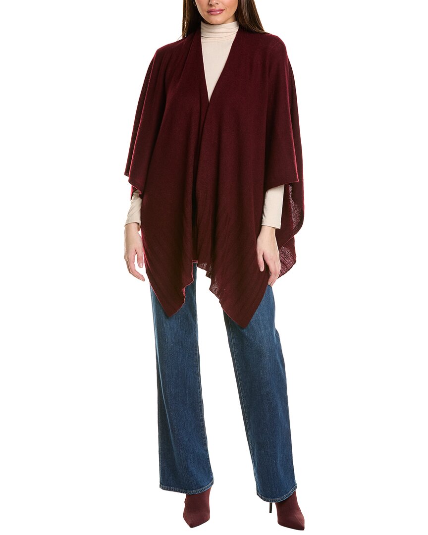 Forte Cashmere Featherweight Cashmere Ruana In Red