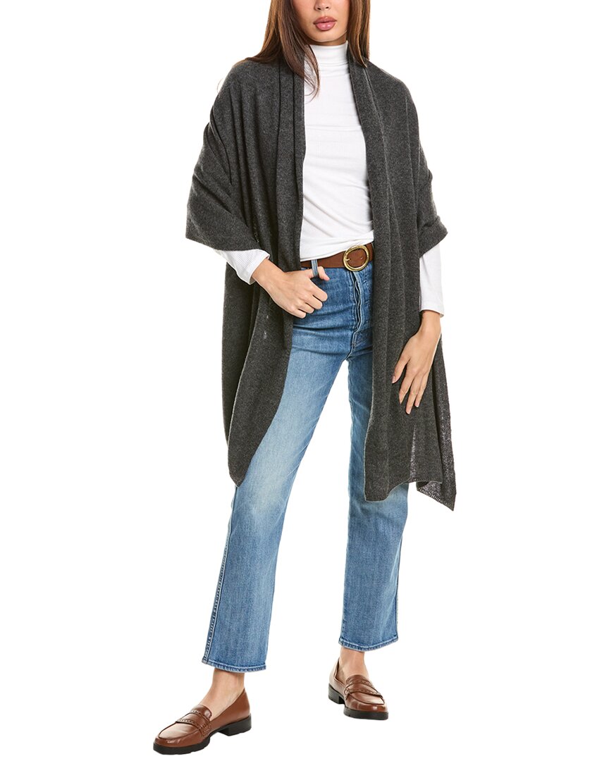 Forte Cashmere Travel Cashmere Wrap In Grey