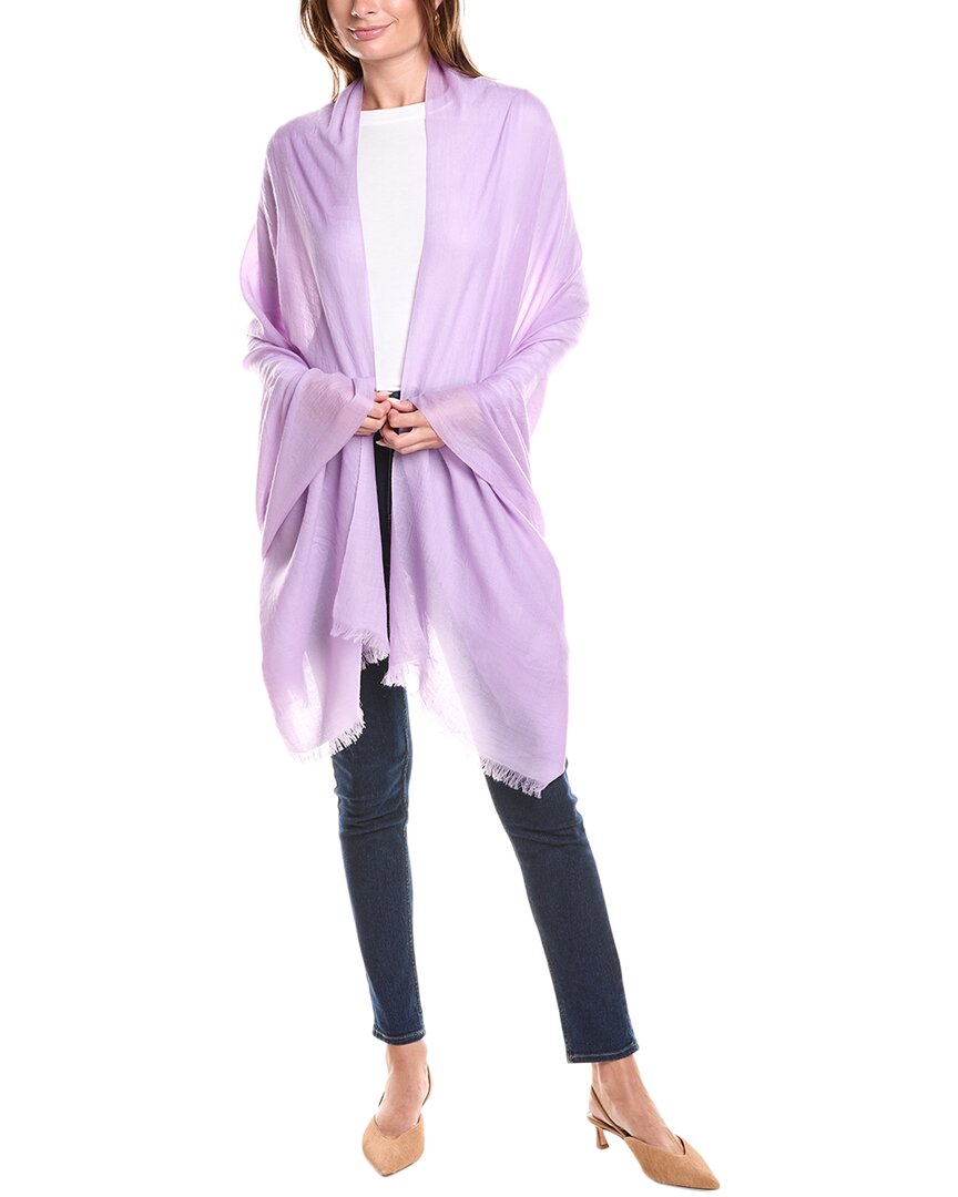 Sofia Cashmere Sofiacashmere Lightweight Cashmere Wrap In Purple