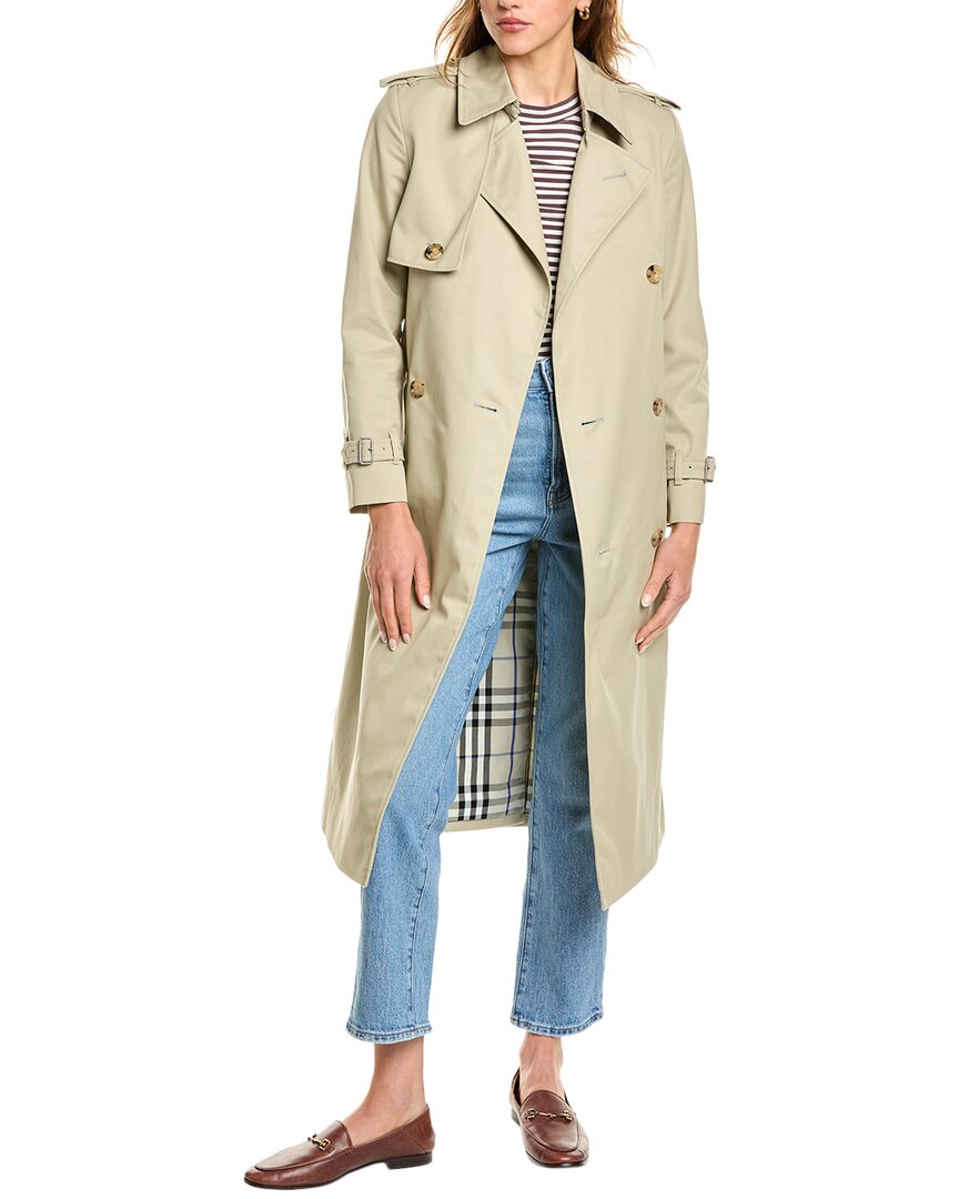 Burberry Double-breasted Belted Trench Coat In Brown