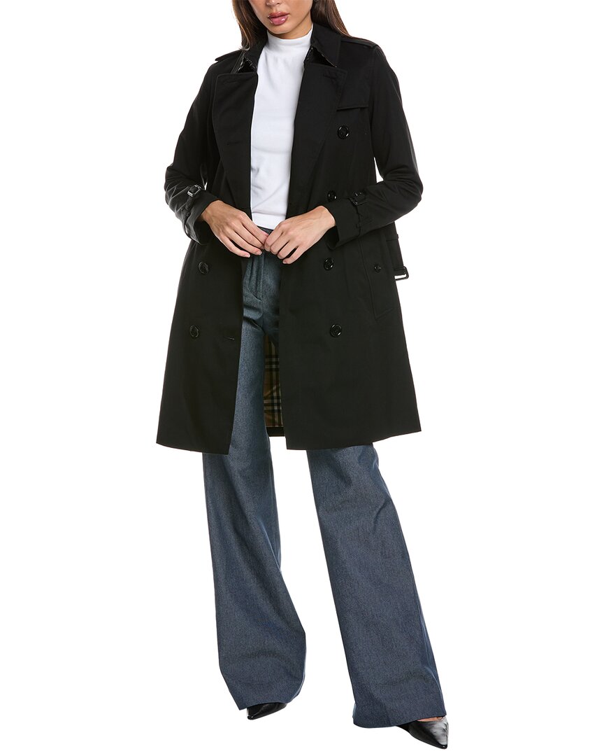 Burberry Kensington Trench Coat In Black