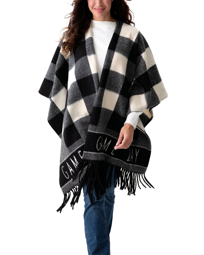 Shiraleah Callie Game Day Cape In Black White In Black